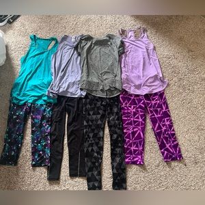 4 pairs of Old Navy Leggings & 4 Athletic Tops